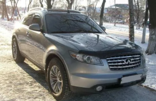 Дефлектор капота (мухобойка) Infiniti FX45 2003-2008 SIM